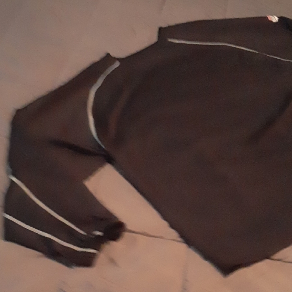 Men's Long Sleeve Black Windbreaker Shirt - Picture 8 of 10